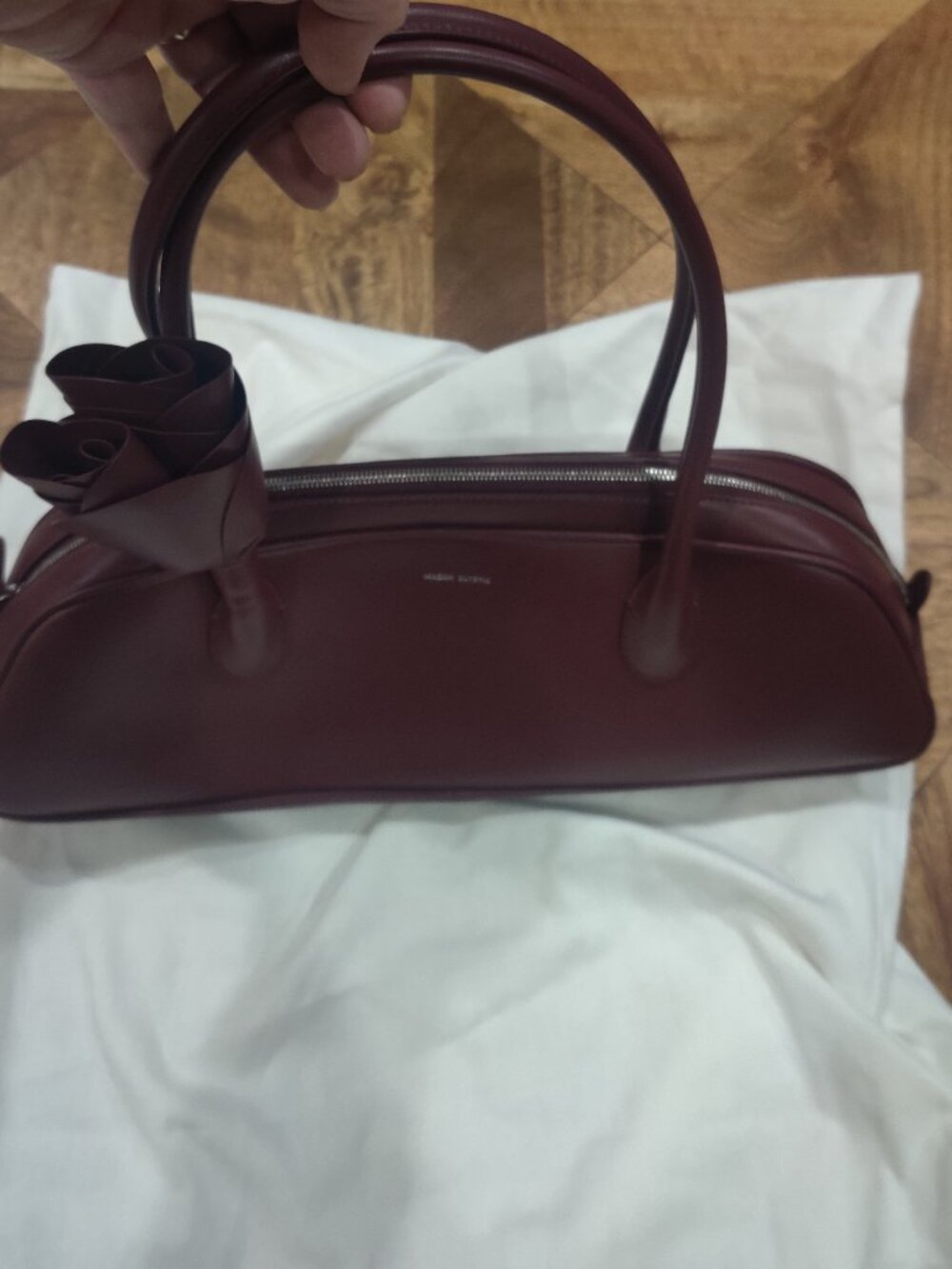 MAGDA BUTRYM Brigitte Leather Trapeze Bag Flower new $2627.00
